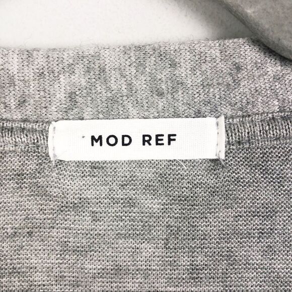 MOD REF | Cold Shoulder Cardigan Open Front Gray L - Picture 5 of 7